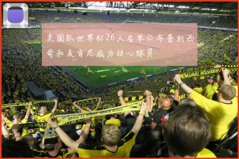 美国队世界杯26人名单公布普利西奇和麦肯尼成为核心球员